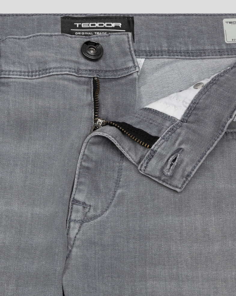 PANTALONI SCURTI GRI CU LOGO METAL 230115121305-6 05