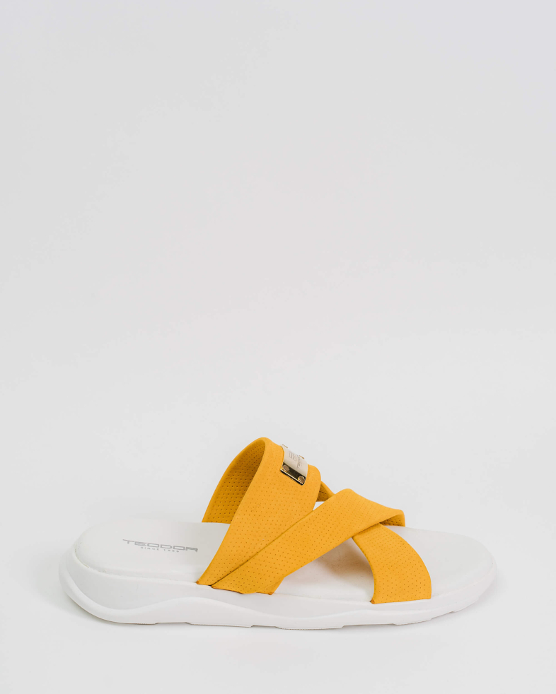 PAPUCI GALBENI PIELE INTOARSA 200137171910-4 01