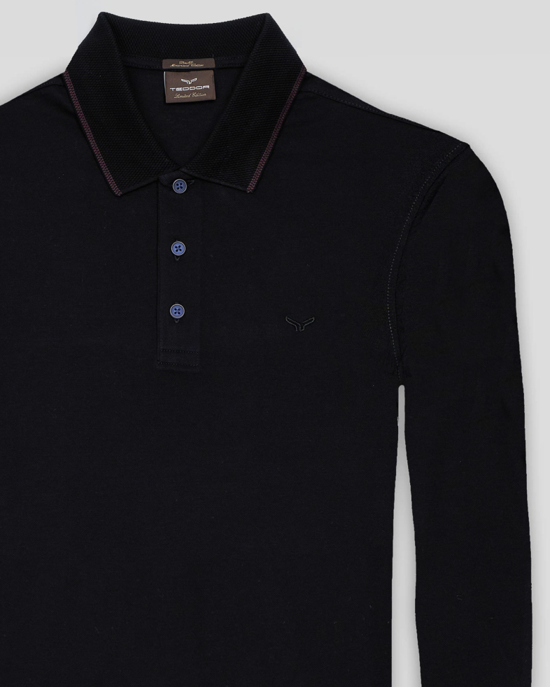 BLUZA NEAGRA GULER POLO 240210141563-1 05