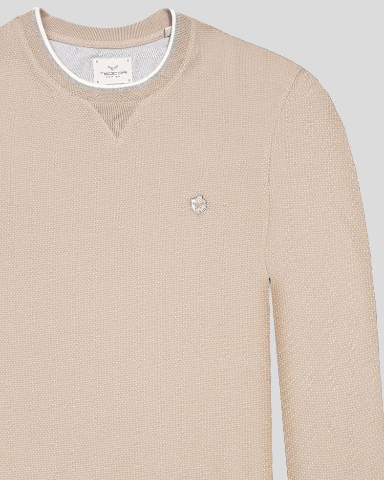 BLUZA BEJ CU GULER ROTUND 240210141566-4 05