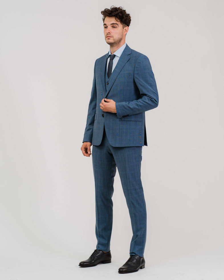 COSTUM SLIM ALBASTRU IN CAROURI 210116011083-2 02