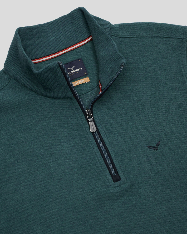 BLUZA VERDE GULER CU FERMOAR 240210141575-5 08