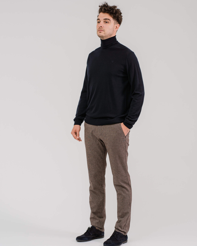 PANTALON DE BUMBAC CU BUZUNAR STIL ITALIAN SI JACQURDOV DESEN 200213088264-3 01