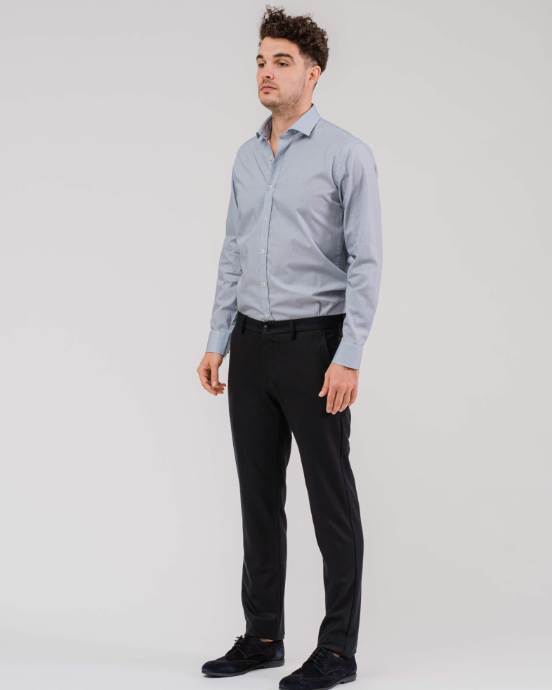 PANTALON DE LANA FINA CU STRUCTURA JACQUARD 200213088269-1 01