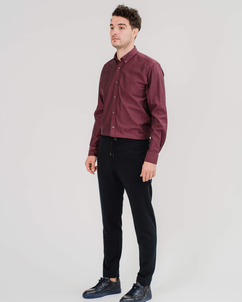 PANTALON CU SNUR CULOAREA ALBASTRU ANCHIS 200204088273-2 01