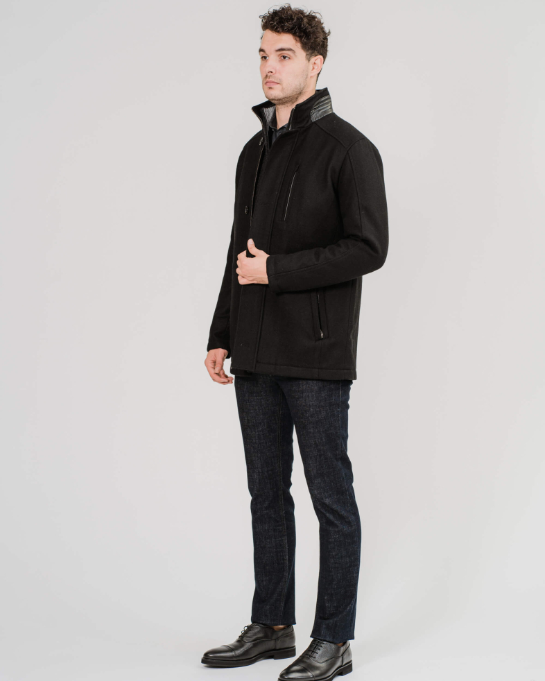 PALTON DE LANA CU CASMIR NEGRU 200217099031-1 01
