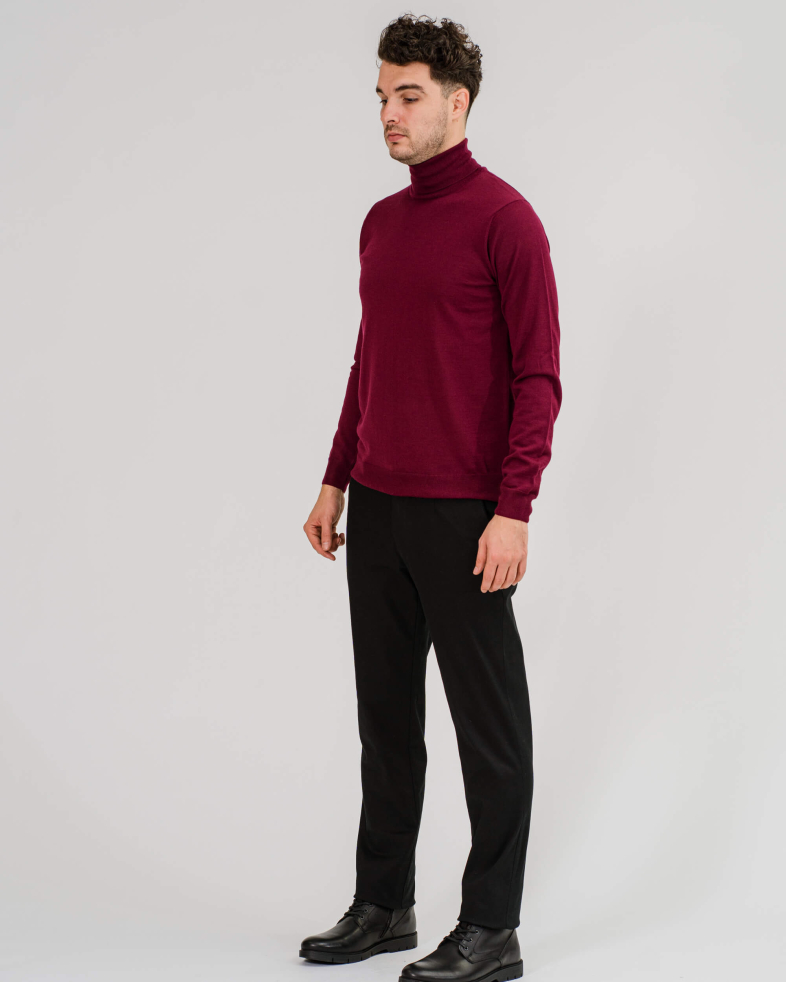 PANTALON DREPT CULOAREA NEGRU CU BRODERIE 200213088260-1 01
