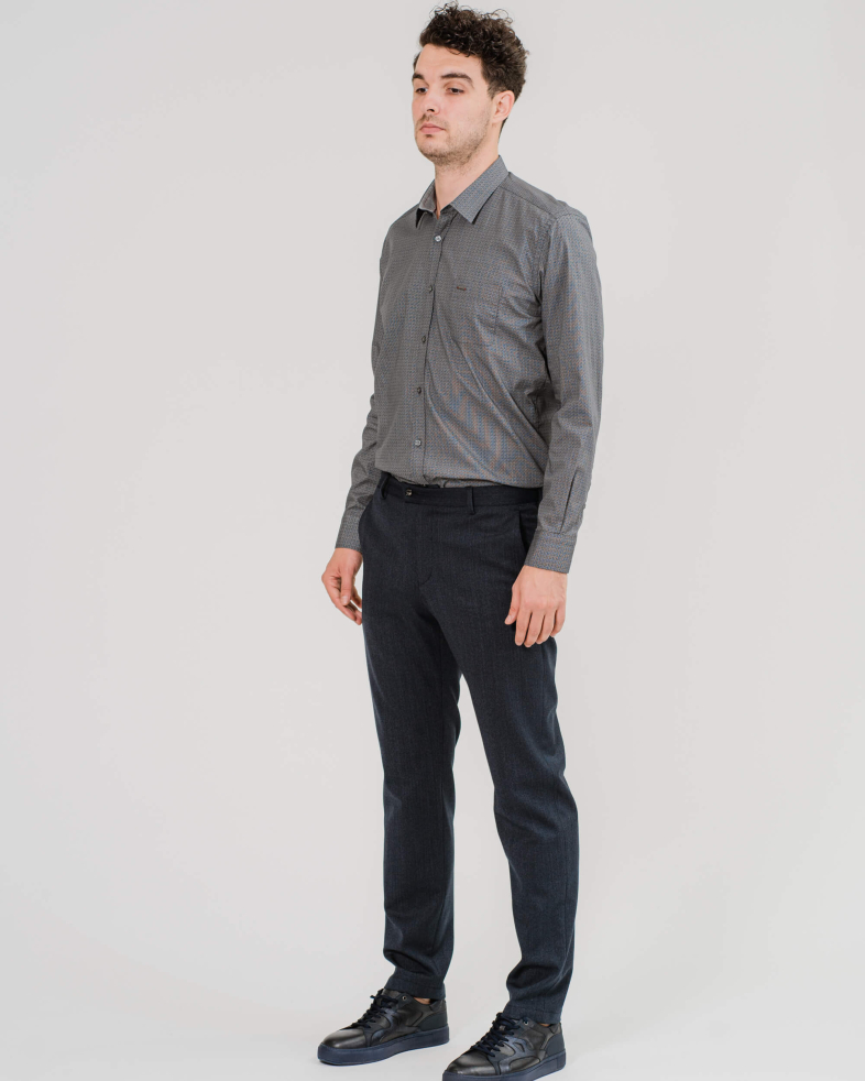 PANTALON SLIM FIT CULOARE ALBASTRU ANCHIS 200204088272-1 02