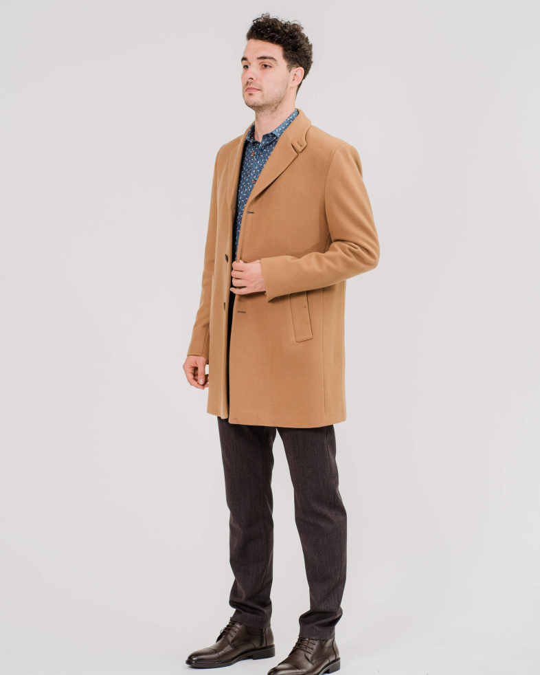 PALTON DE LANA CLASIC CULOAREA MARO CAMEL 200239099030-2 01