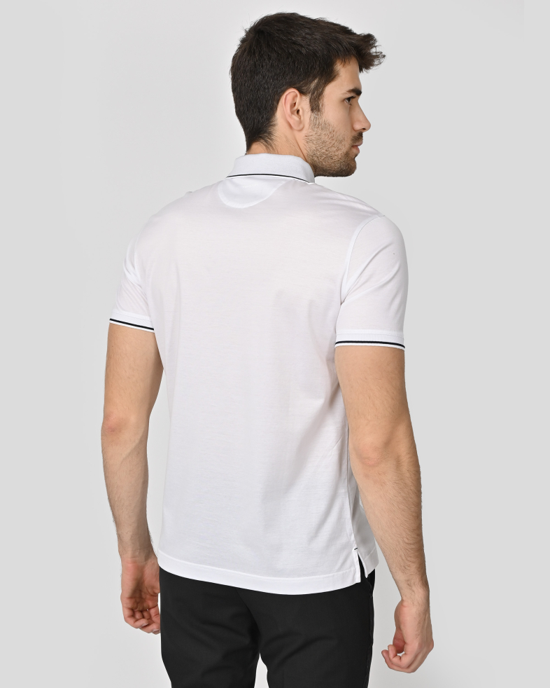 TRICOU POLO CU FERMOAR ALB 240110131701-1 08