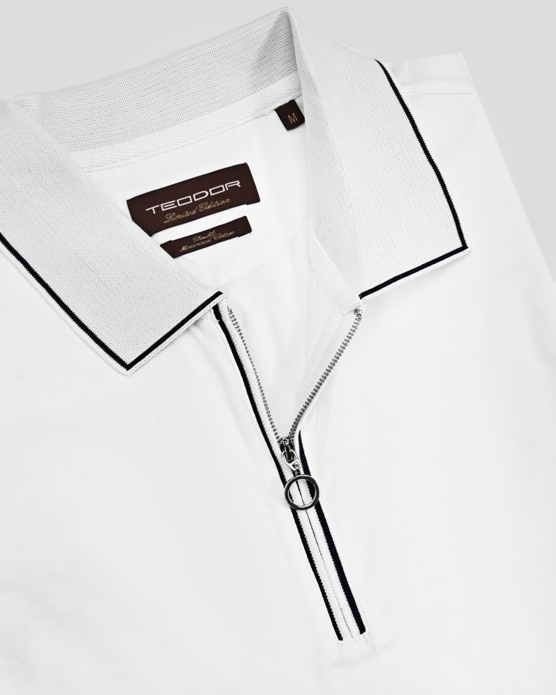 TRICOU POLO CU FERMOAR ALB 240110131701-1 07
