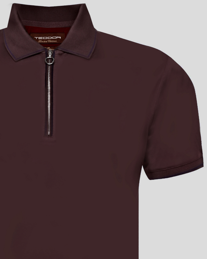 TRICOU POLO CU FERMOAR BORDO 240110131701-4 05