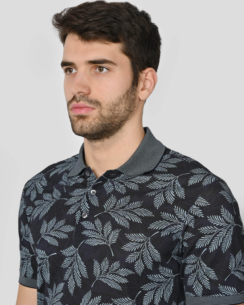 TRICOU POLO BLEUMARIN PRINT FLORAL 240110131711-4 04