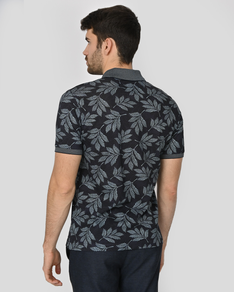 TRICOU POLO BLEUMARIN PRINT FLORAL 240110131711-4 08