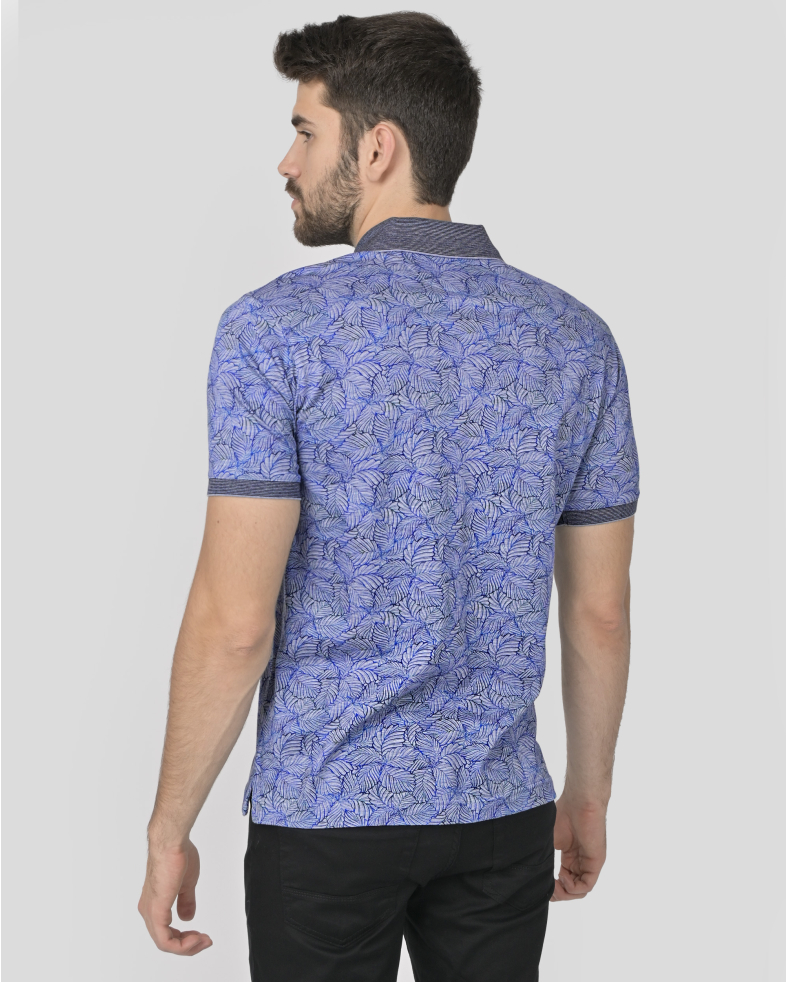 TRICOU POLO ALBASTRU PRINT FLORAL 240110131711-2 08