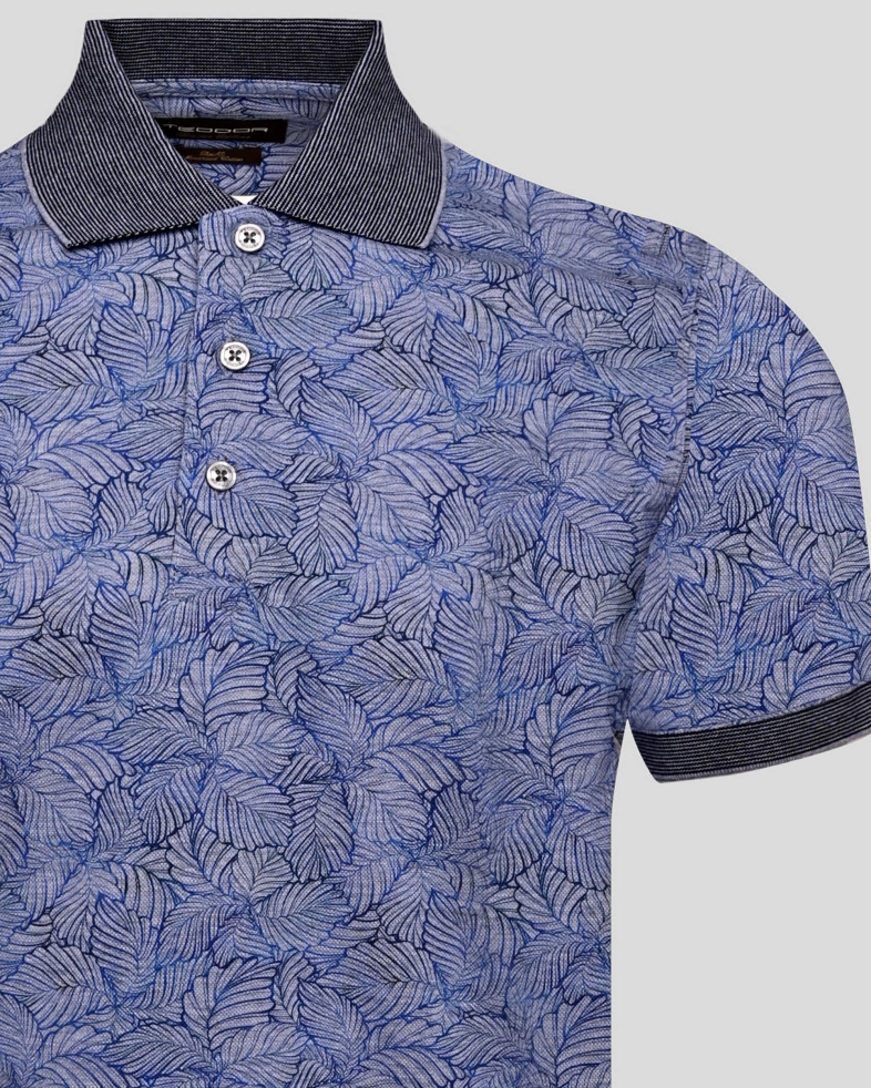 TRICOU POLO ALBASTRU PRINT FLORAL 240110131711-2 05