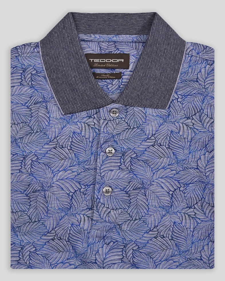 TRICOU POLO ALBASTRU PRINT FLORAL 240110131711-2 06