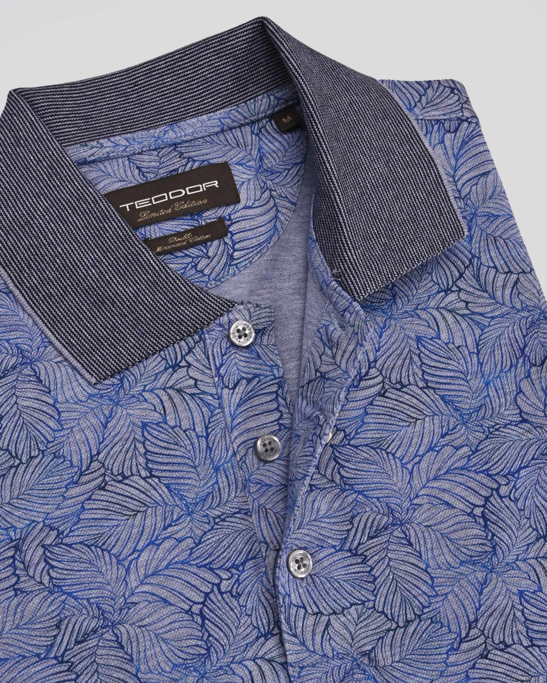 TRICOU POLO ALBASTRU PRINT FLORAL 240110131711-2 07