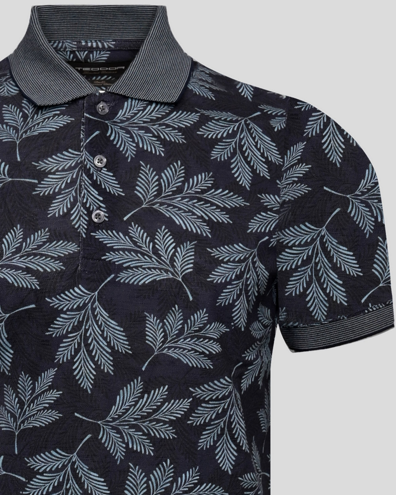 TRICOU POLO BLEUMARIN PRINT FLORAL 240110131711-4 05