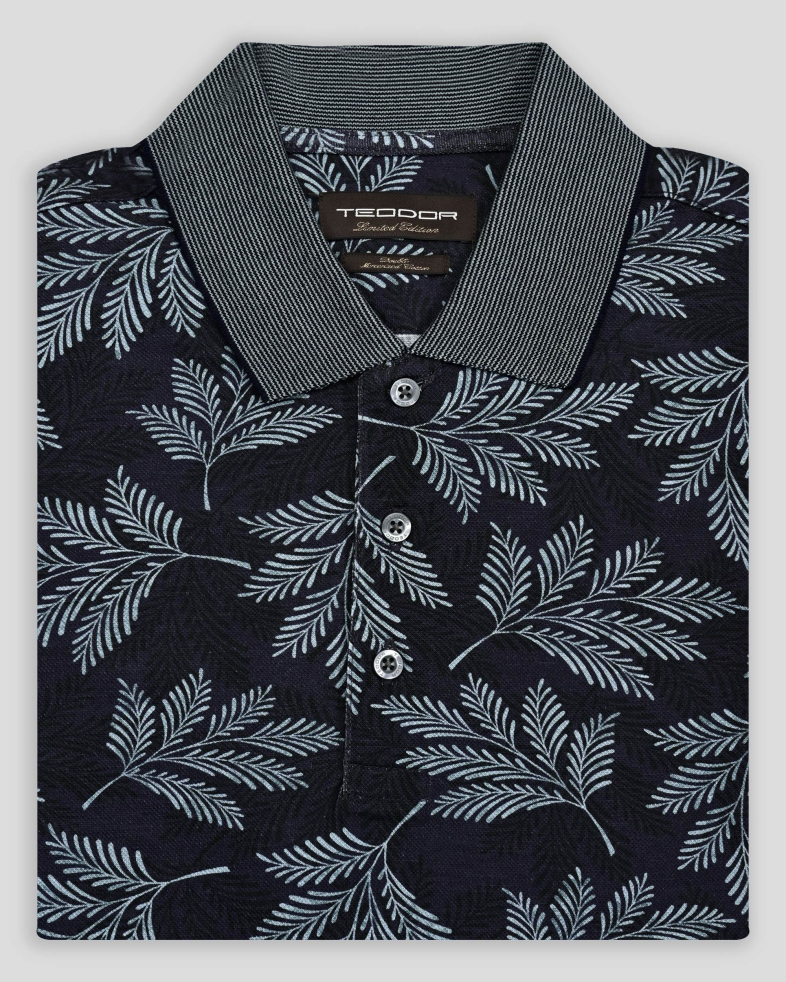 TRICOU POLO BLEUMARIN PRINT FLORAL 240110131711-4 06