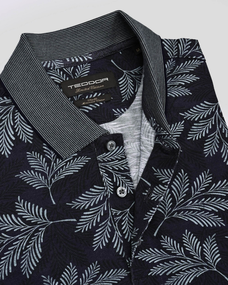 TRICOU POLO BLEUMARIN PRINT FLORAL 240110131711-4 07