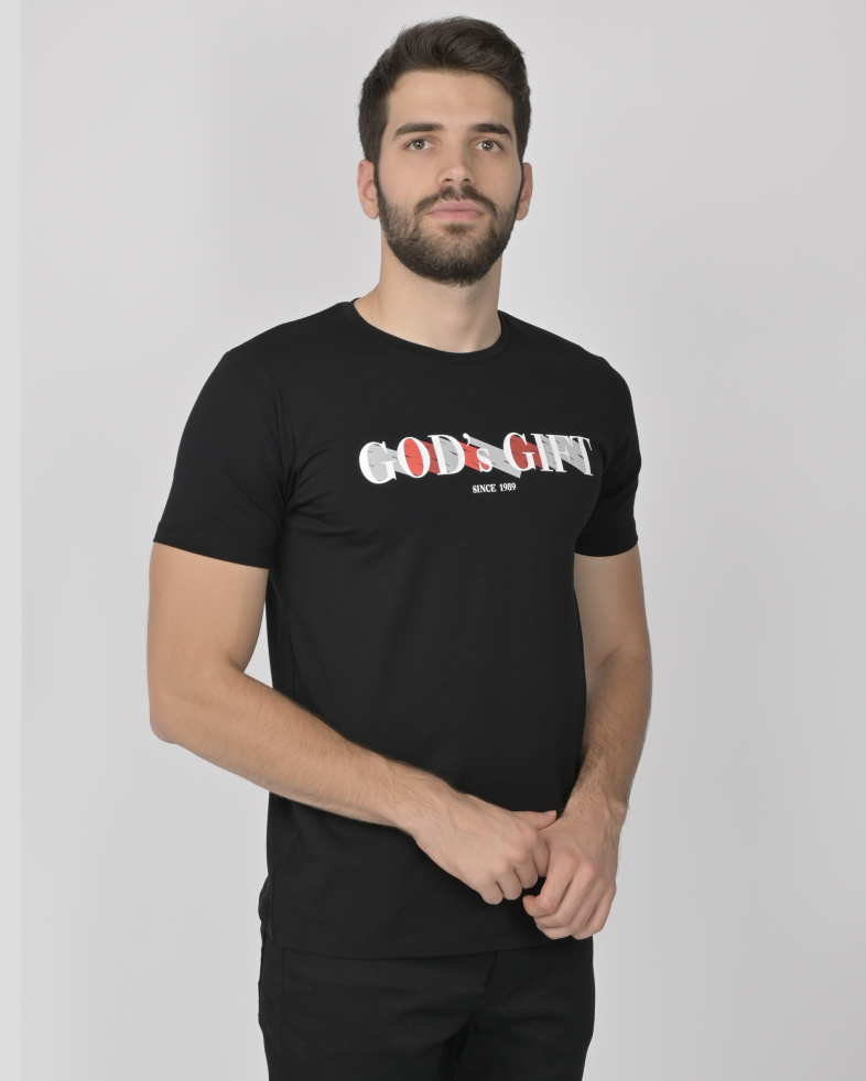 TRICOU NEGRU CU DESEN 240161131741-1 03