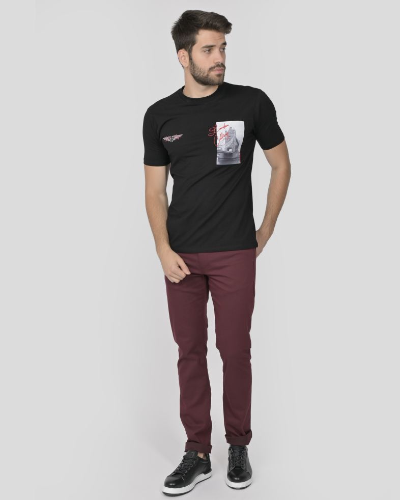 TRICOU NEGRU CU DESEN 240161131751-1 02
