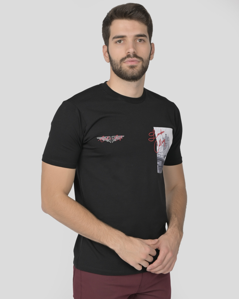 TRICOU NEGRU CU DESEN 240161131751-1 03