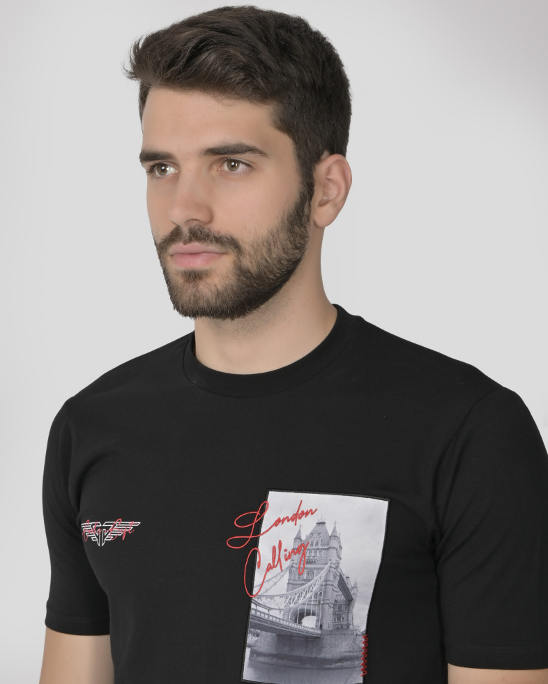 TRICOU NEGRU CU DESEN 240161131751-1 04