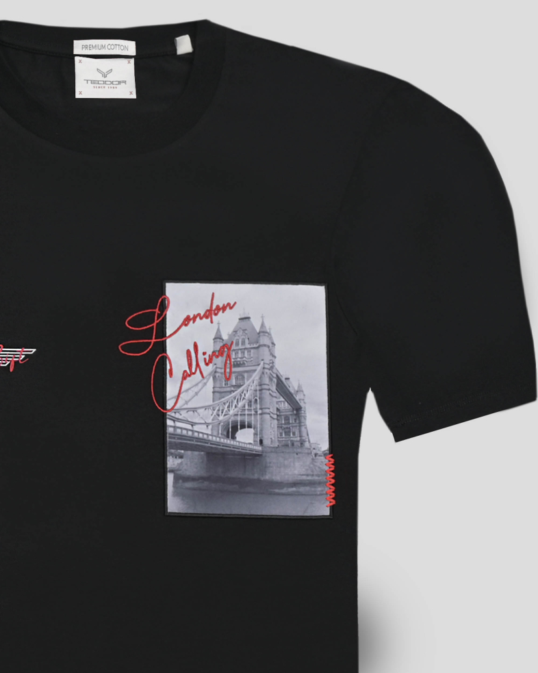 TRICOU NEGRU CU DESEN 240161131751-1 05