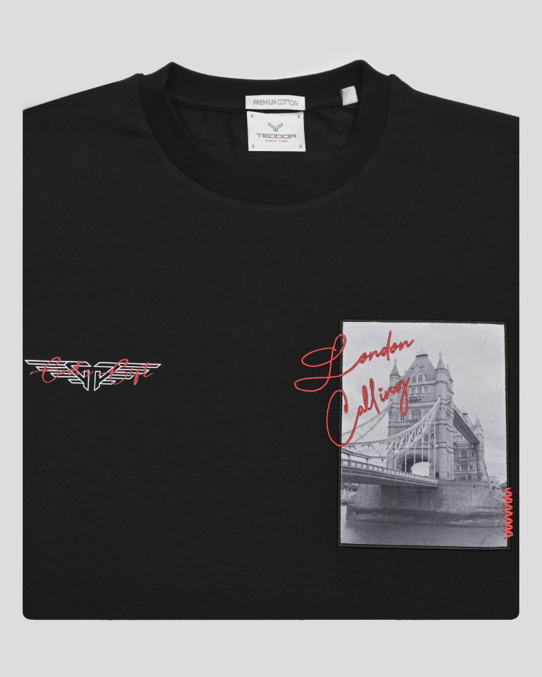 TRICOU NEGRU CU DESEN 240161131751-1 06