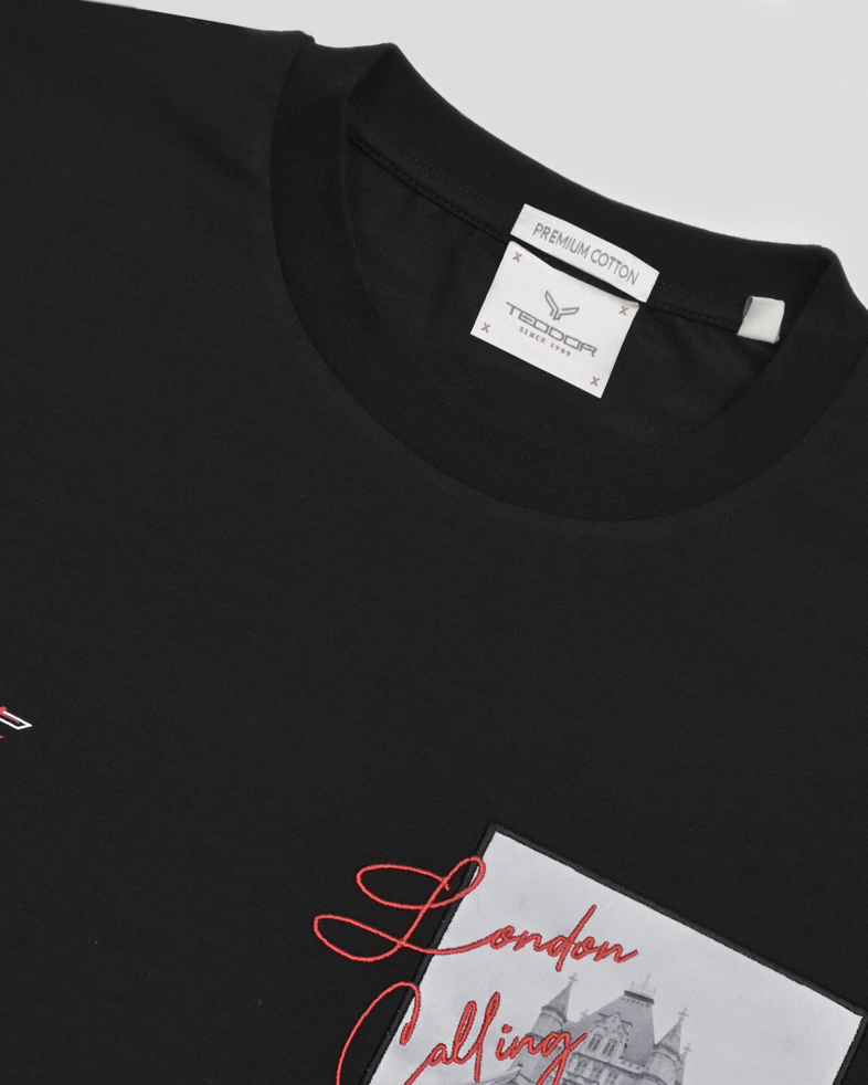 TRICOU NEGRU CU DESEN 240161131751-1 07