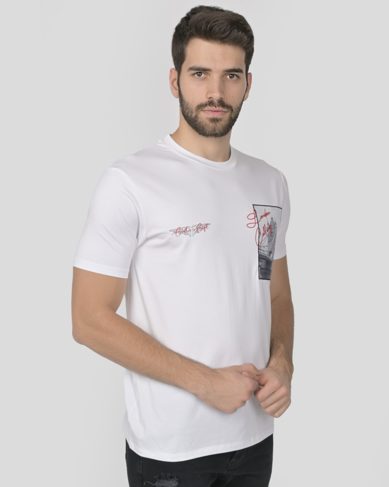 TRICOU ALBU CU DESEN 240161131751-2 03