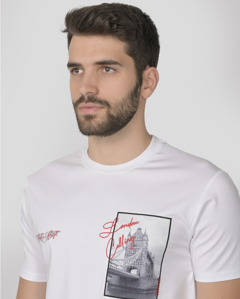 TRICOU ALBU CU DESEN 240161131751-2 04