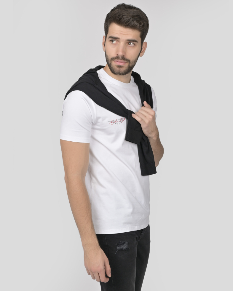 TRICOU ALBU CU DESEN 240161131751-2 05