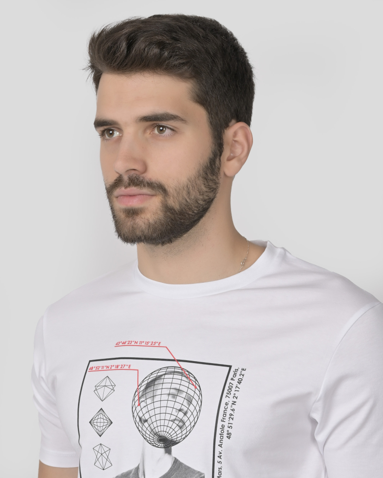 TRICOU ALBU CU DESEN 240161131756-1 04