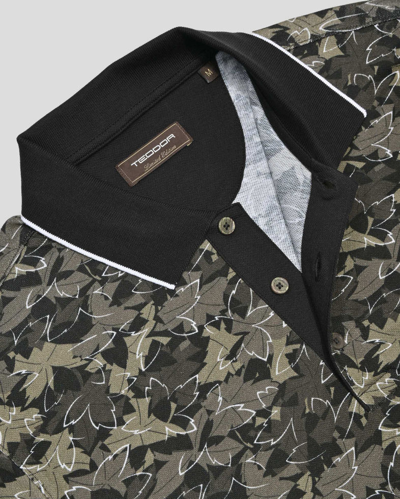 TRICOU POLO VERDE PRINT FLORAL 250110131800-3 07