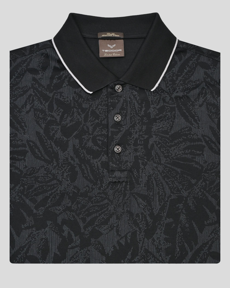TRICOU POLO NEGRU  PRINT FLORAL 250110131801-2 06