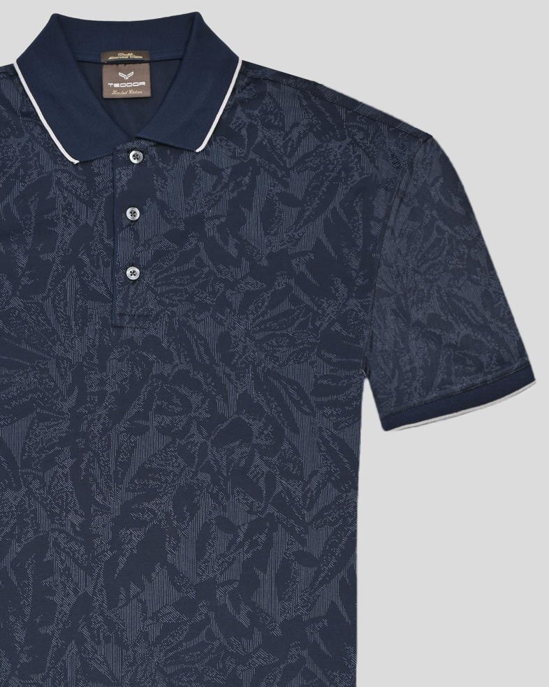 TRICOU POLO BLEUMARIN PRINT FLORAL 250110131801-3 05