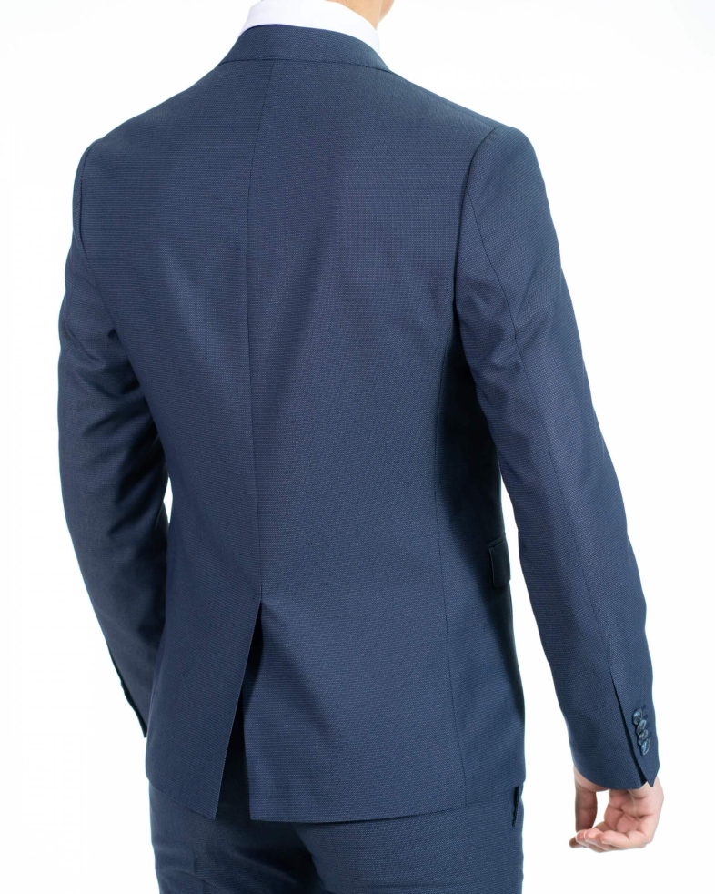 COSTUM SUPER SLIM STRUCTURAT DE CULOARE GRI  ALBASTRU 190116011056-1 06