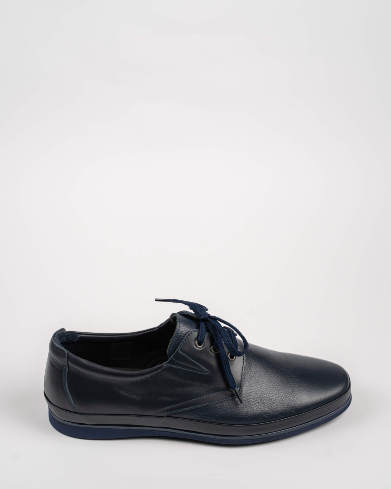 PANTOFI ZILNICI ALBASTRU ANCHIS COMBINATIE DE PIELE NETEDA SI SHAGREN 200222171917-2 06