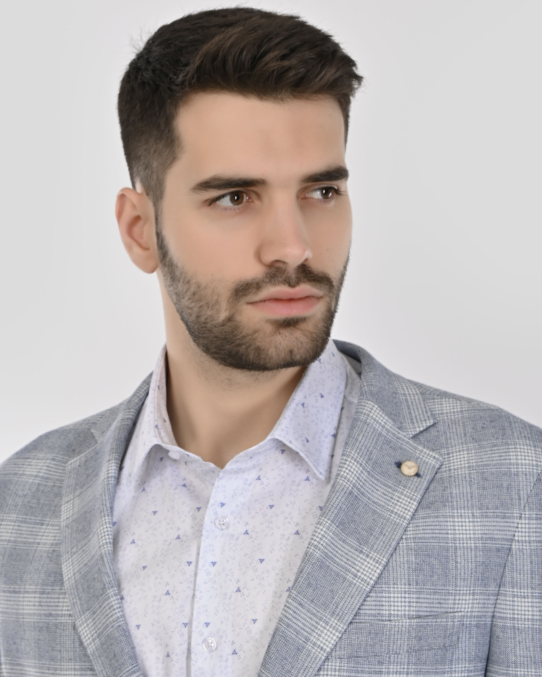 SACOU SLIM ALBASTRU IN CAROURI 250159022154-2 04