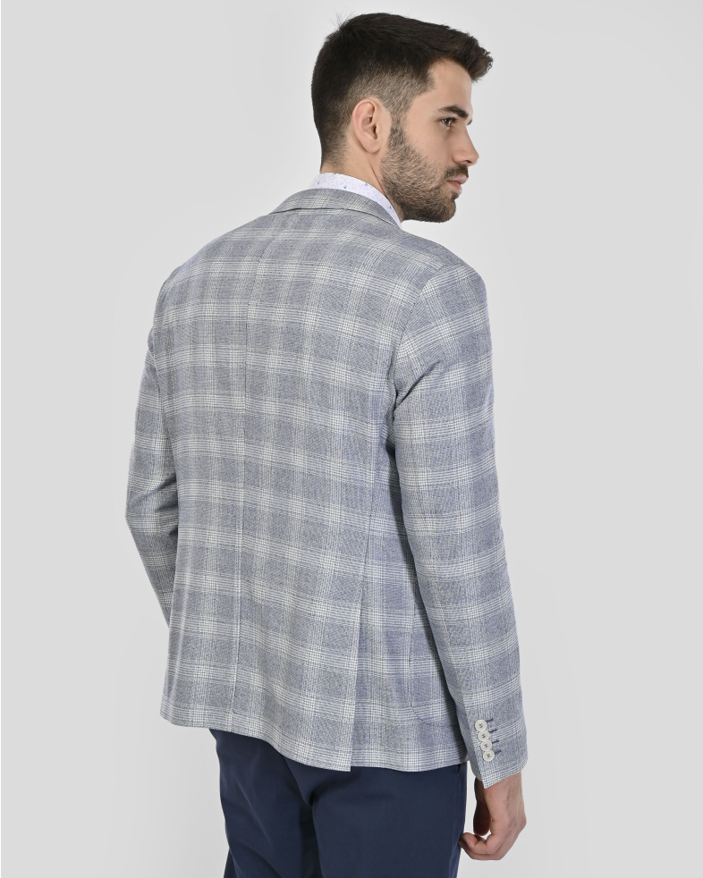 SACOU SLIM ALBASTRU IN CAROURI 250159022154-2 08