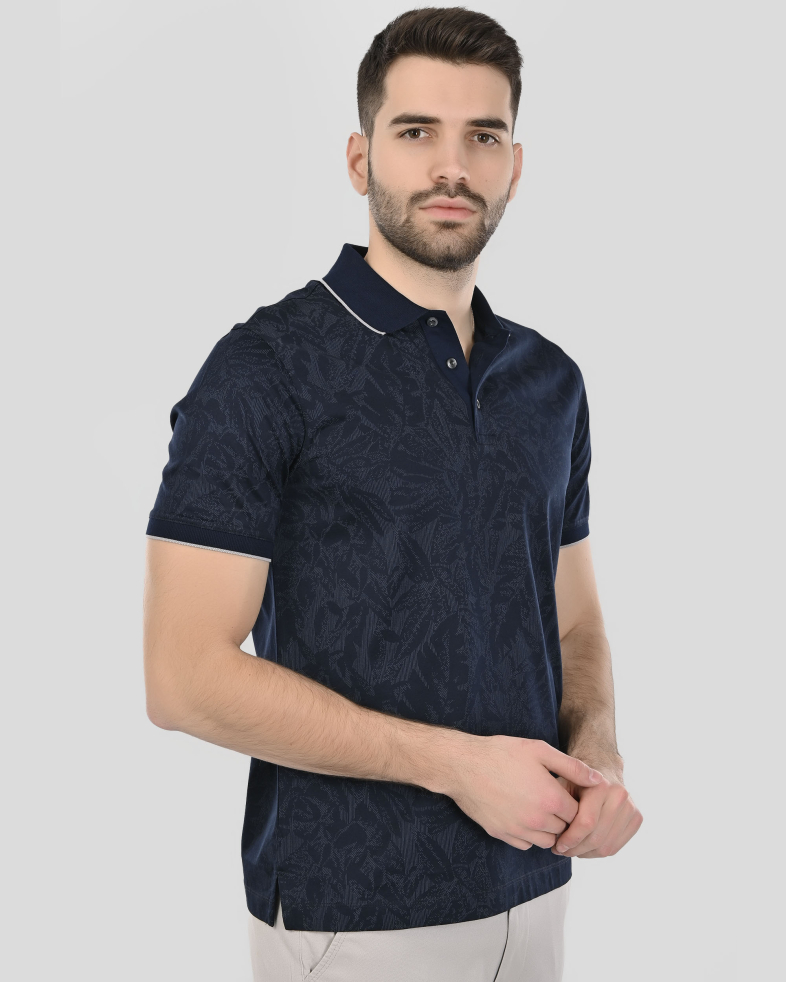 TRICOU POLO BLEUMARIN PRINT FLORAL 250110131801-3 03