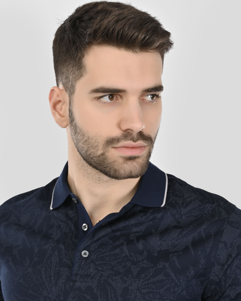 TRICOU POLO BLEUMARIN PRINT FLORAL 250110131801-3 04