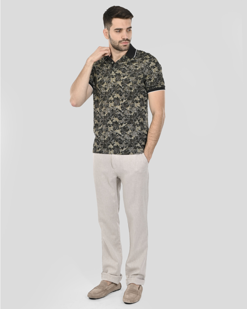 TRICOU POLO VERDE PRINT FLORAL 250110131800-3 02