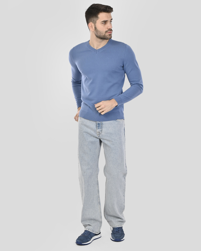 PULOVER BLEU GULER IN V 250108055391-3 02