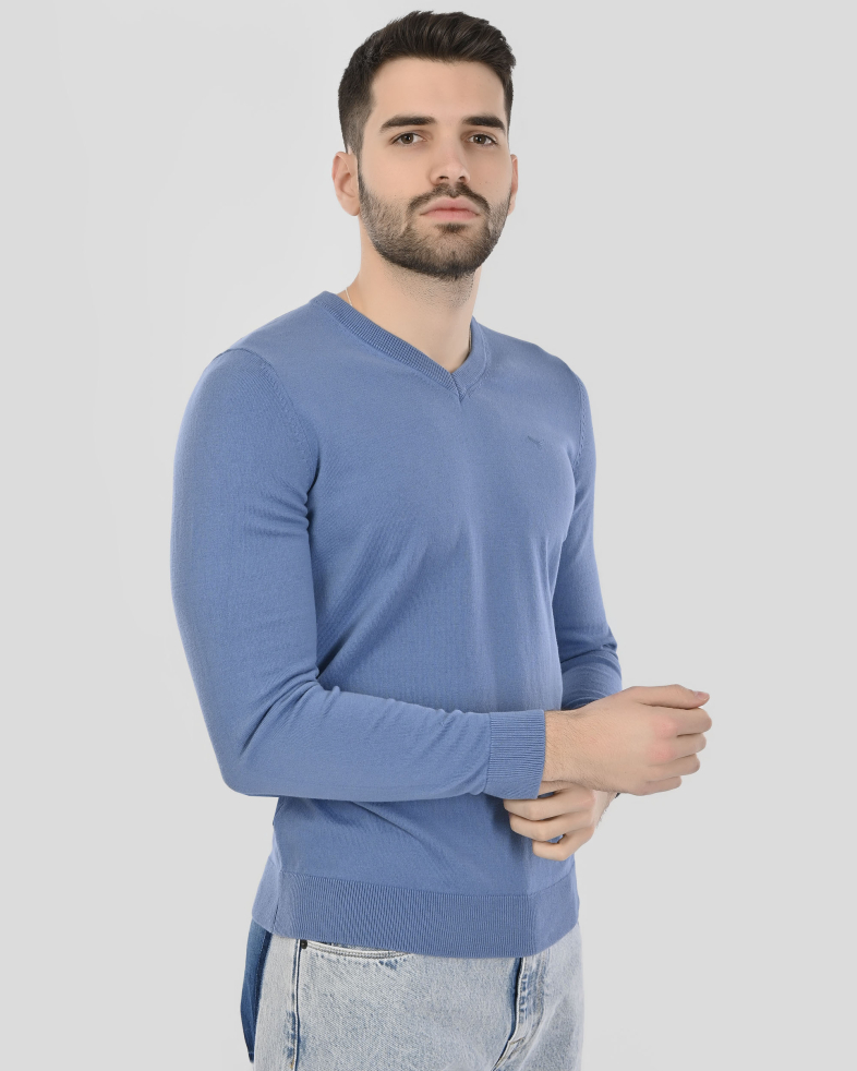 PULOVER BLEU GULER IN V 250108055391-3 03