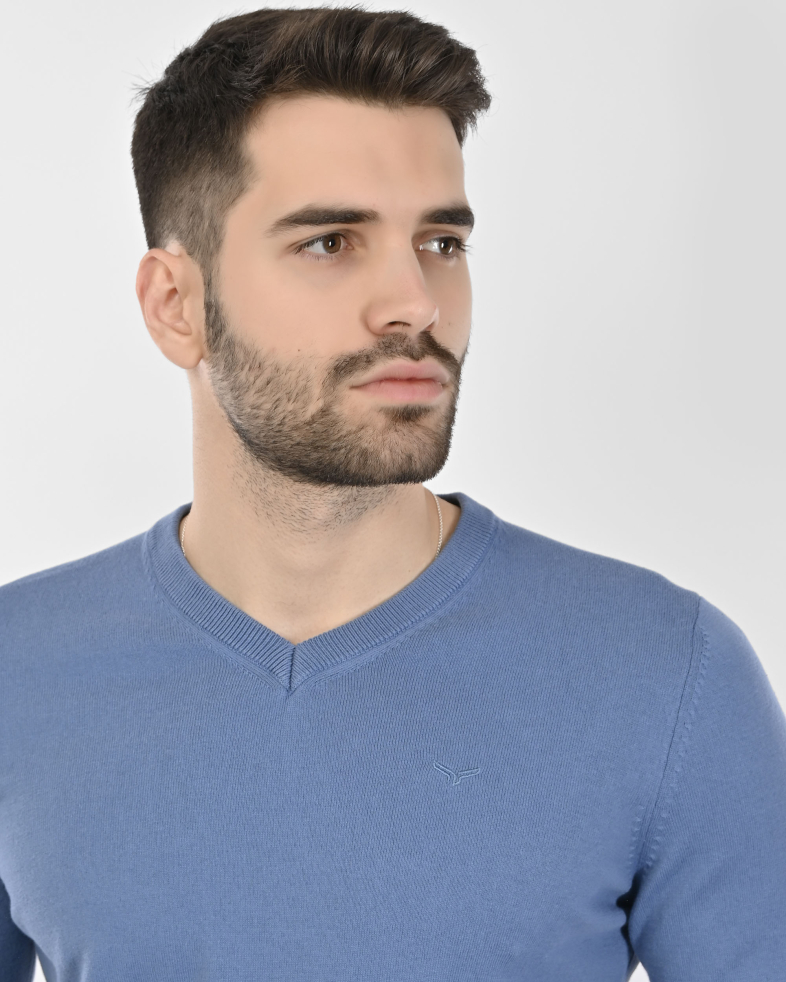 PULOVER BLEU GULER IN V 250108055391-3 04