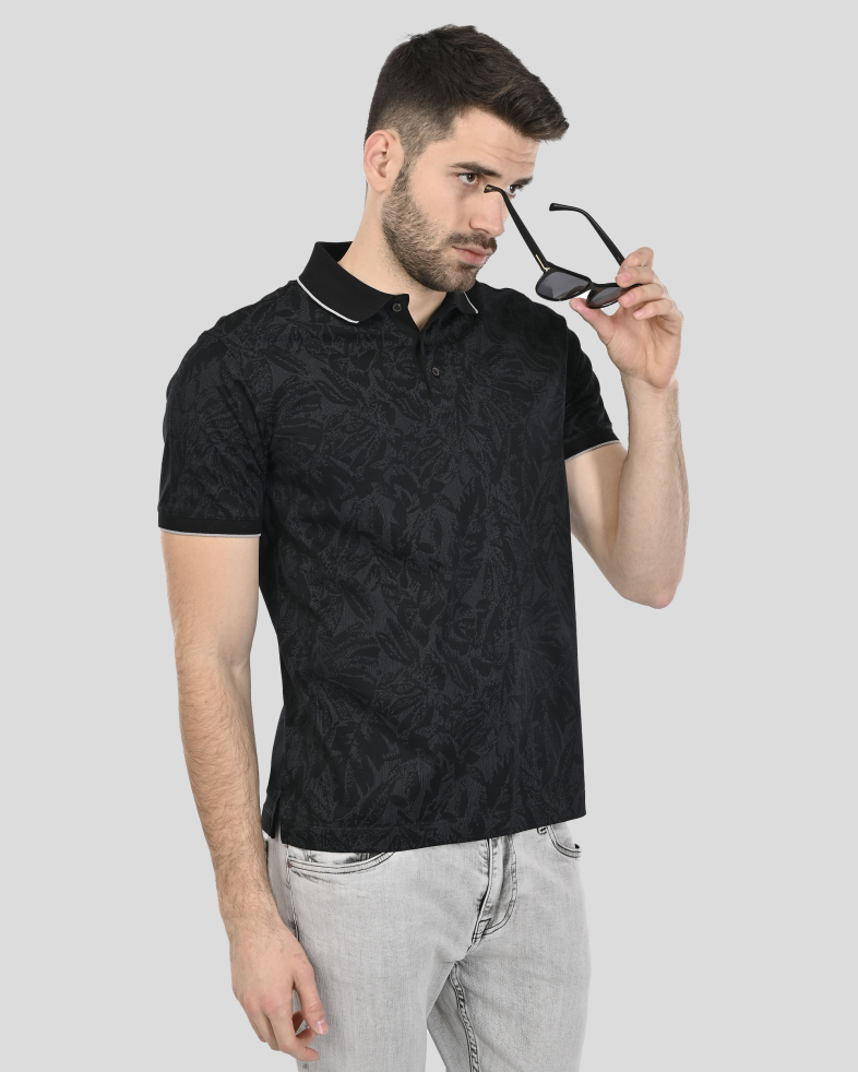 TRICOU POLO NEGRU  PRINT FLORAL 250110131801-2 03